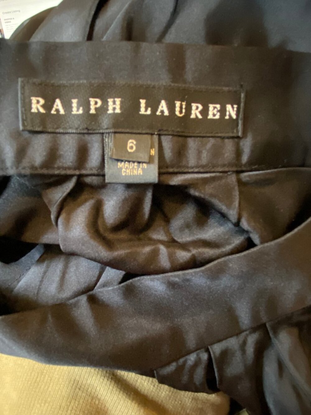 Ralph Lauren Black Label Silk Taffeta Maxi Long A Line Skirt Size 6 - Picture 3 of 3